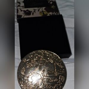 Gold Floral Compact Mirror